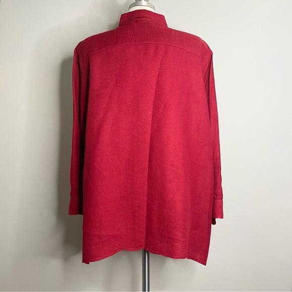 LAUREN RALPH LAUREN Women’s Classic Linen Button Down Shirt - Picture 3 of 8